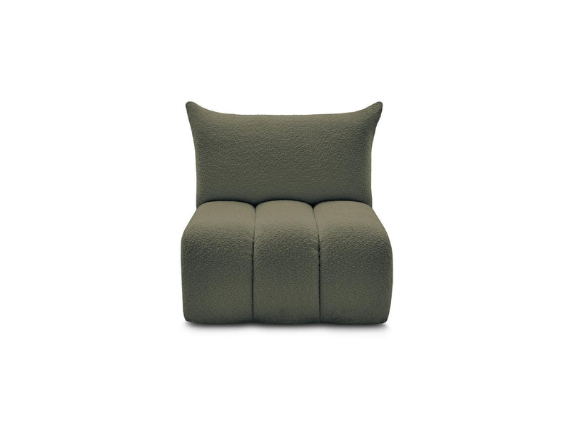 Azra - Silla 1 Plaza Sin Apoyabrazos Para Sofá Modular - Tela Bouclette