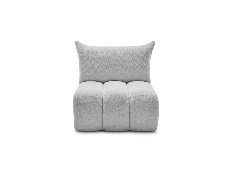 Azra - Silla 1 Plaza Sin Apoyabrazos Para Sofá Modular - Tela Bouclette