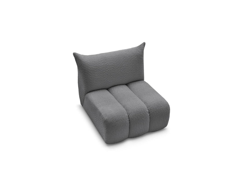 Azra - Silla 1 Plaza Sin Apoyabrazos Para Sofá Modular - Tela Bouclette