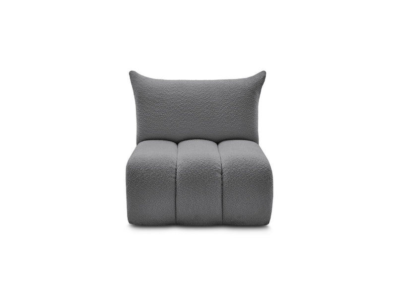 Azra - Silla 1 Plaza Sin Apoyabrazos Para Sofá Modular - Tela Bouclette