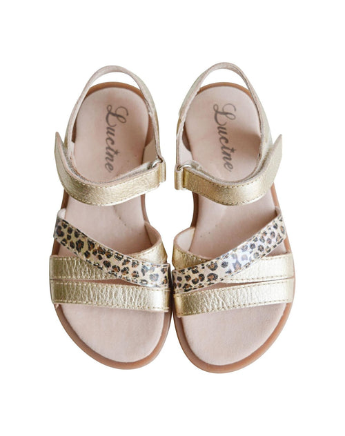 Adèle Scratch Sandals - Gold And Leopard - Girl
