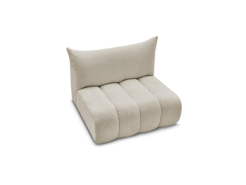 Azra - 2 Seater Armless Chair for Modular Sofa - Bouclette Fabric