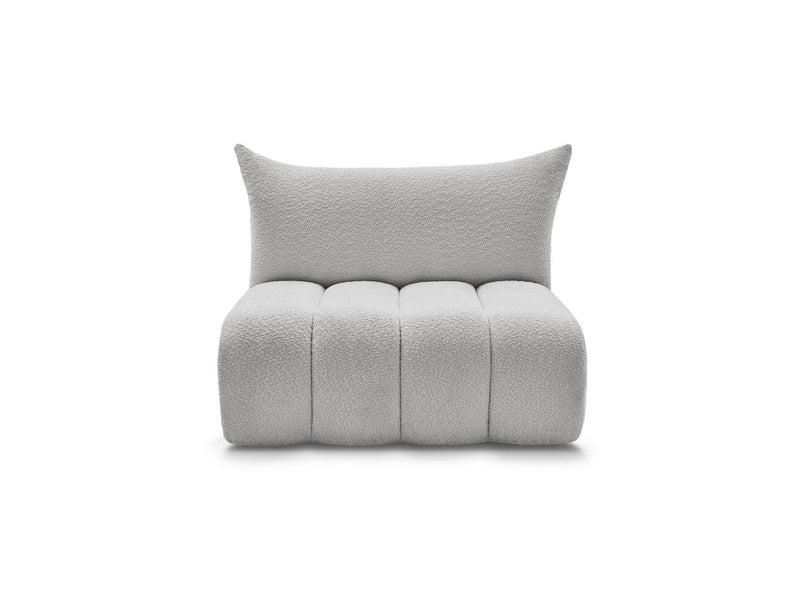 Azra - 2 Seater Armless Chair for Modular Sofa - Bouclette Fabric