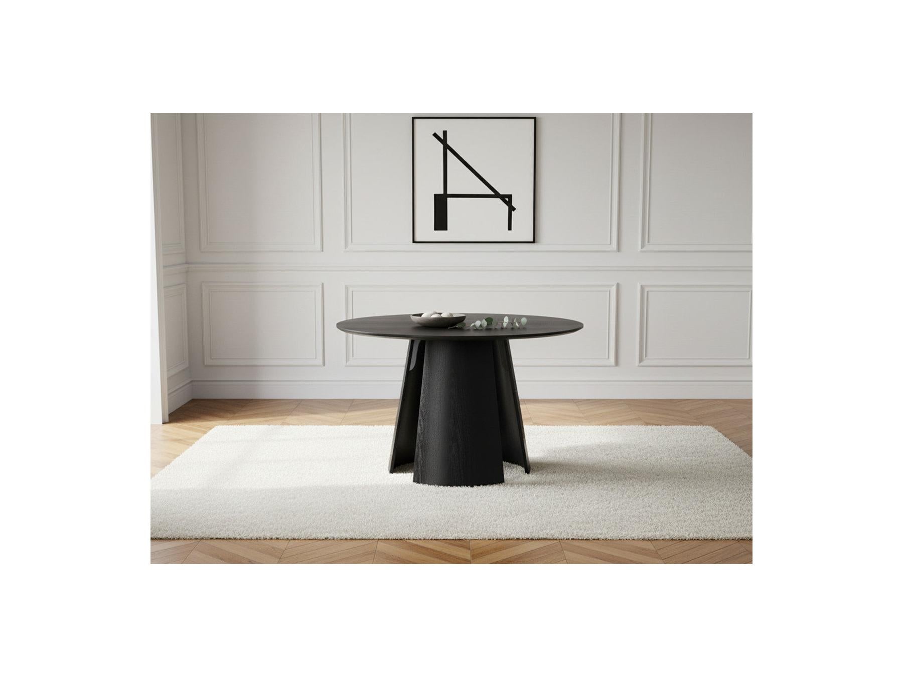 Gaston - Mesa de comedor redonda - Chapa de roble