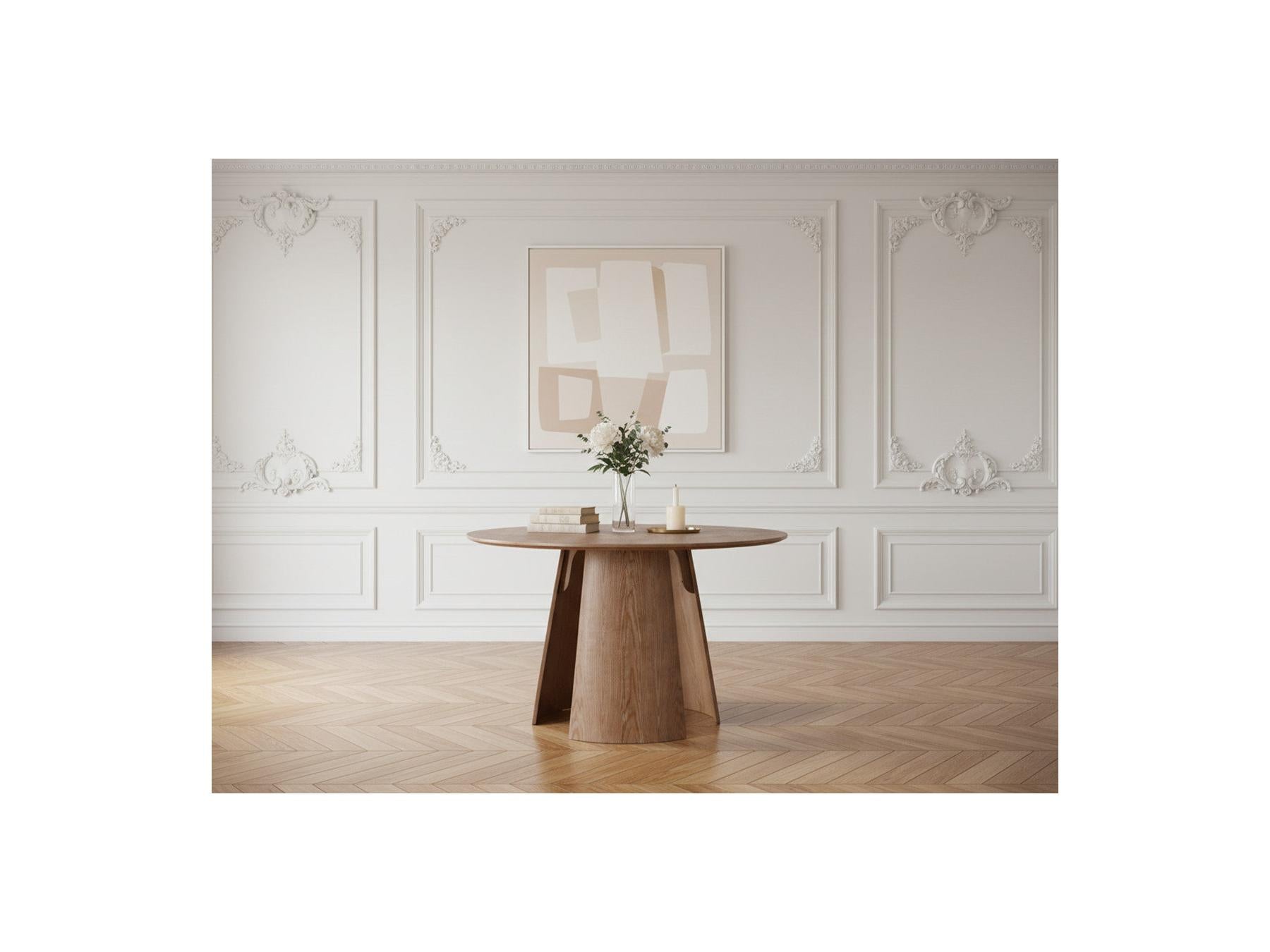 Gaston - Mesa de comedor redonda - Chapa de roble