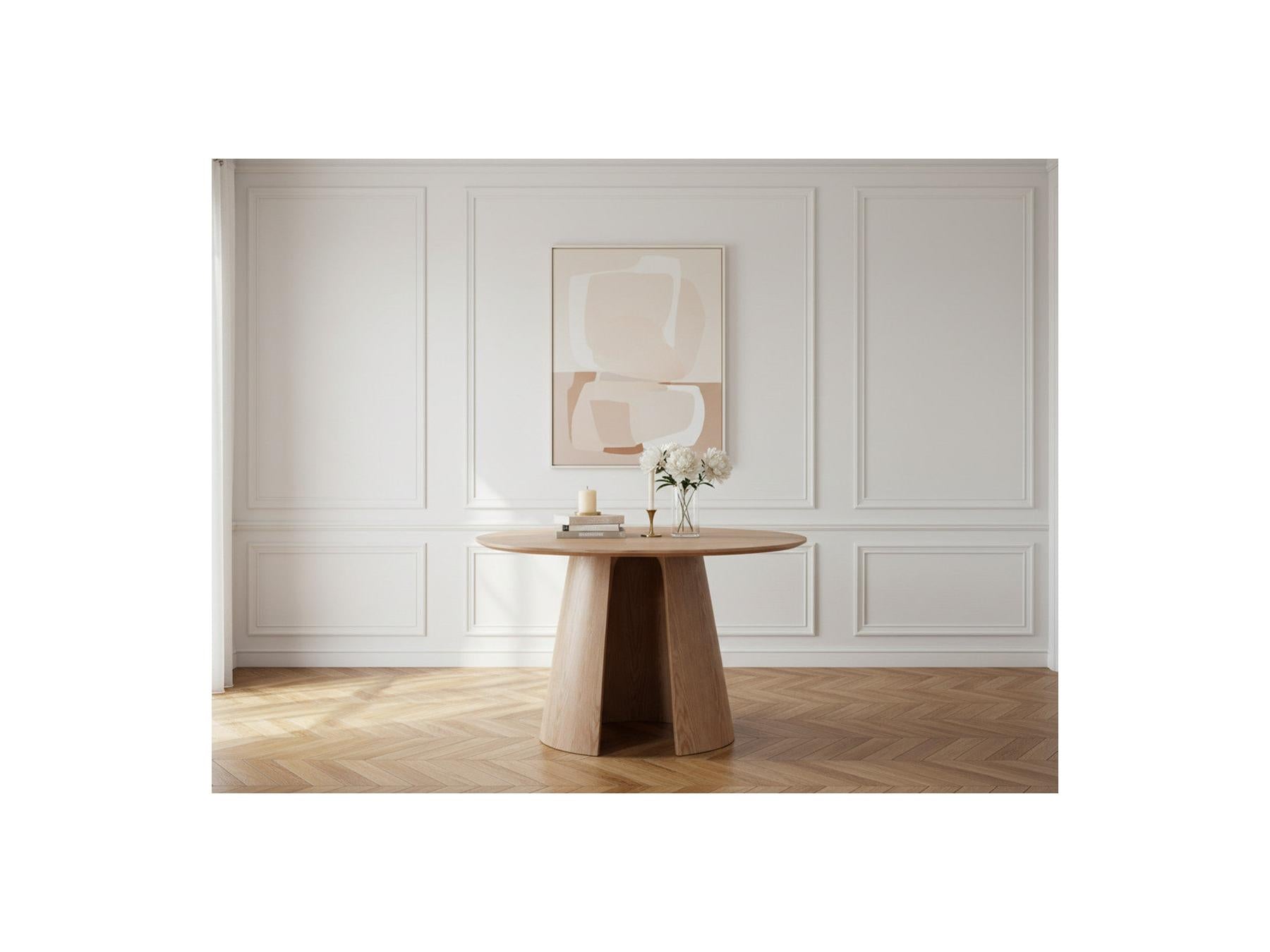 Gaston - Mesa de comedor redonda - Chapa de roble