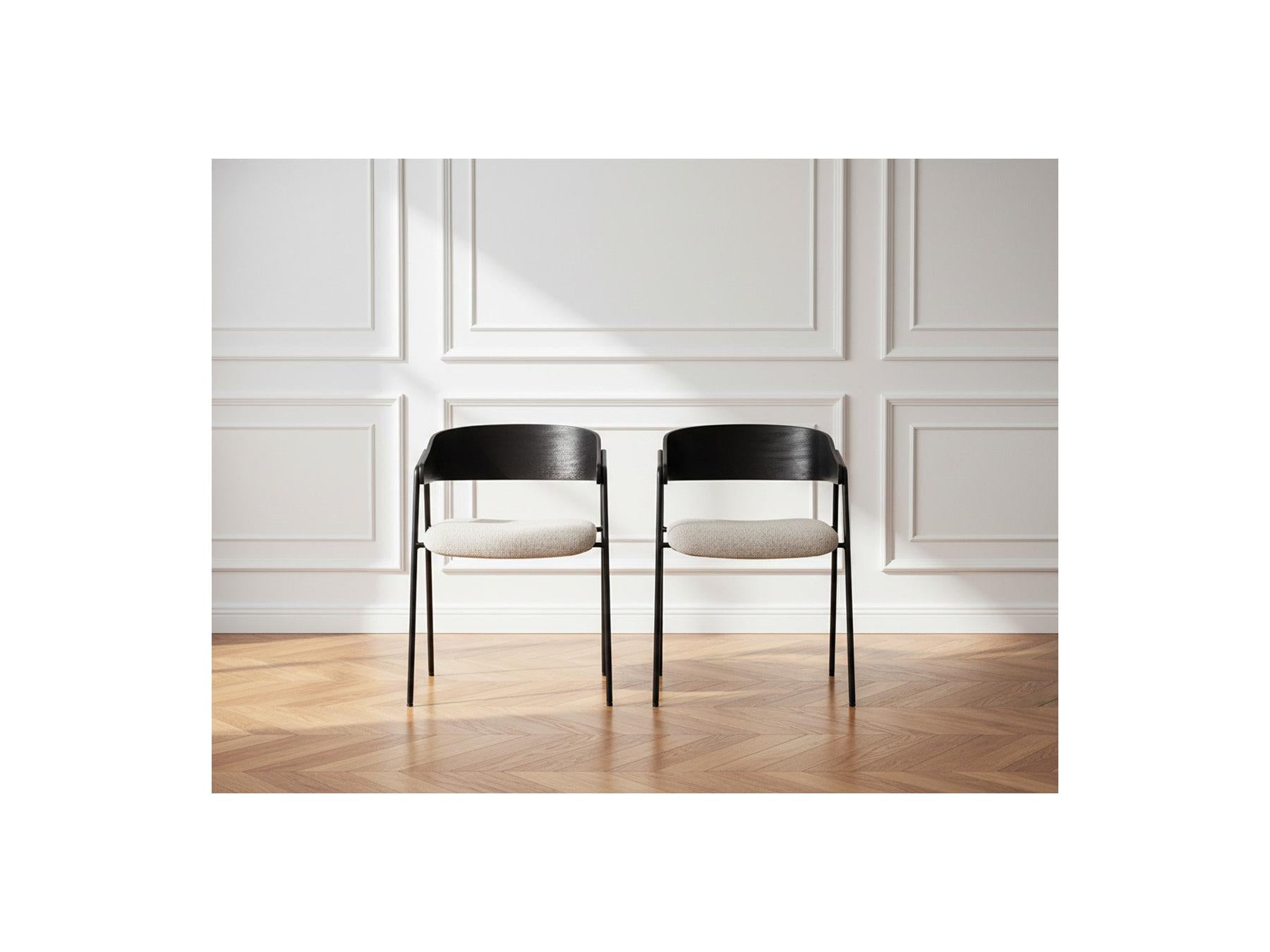 Soren - Lot De 2 Chaises - Tissu Texturé