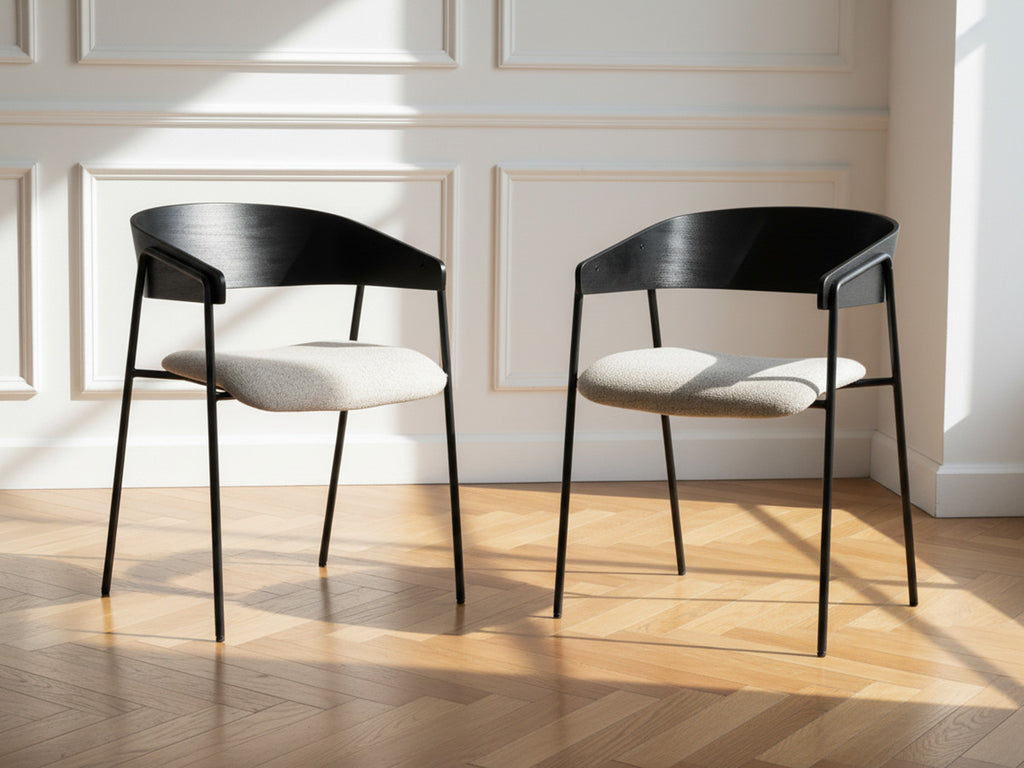 Soren - Lot De 2 Chaises - Tissu Texturé