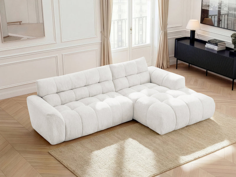 Jaya Fixed Corner Sofa Chenille Fabric - Right Angle