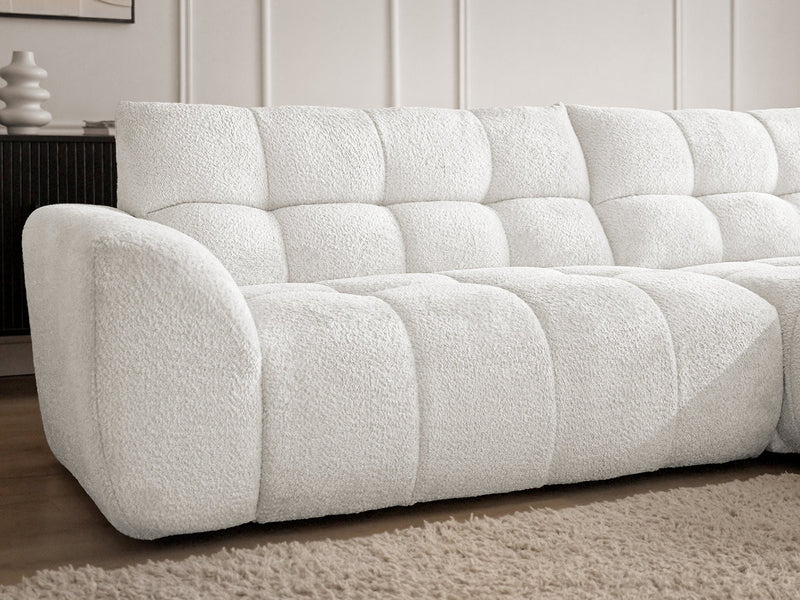 Jaya Fixed Corner Sofa Chenille Fabric - Right Angle