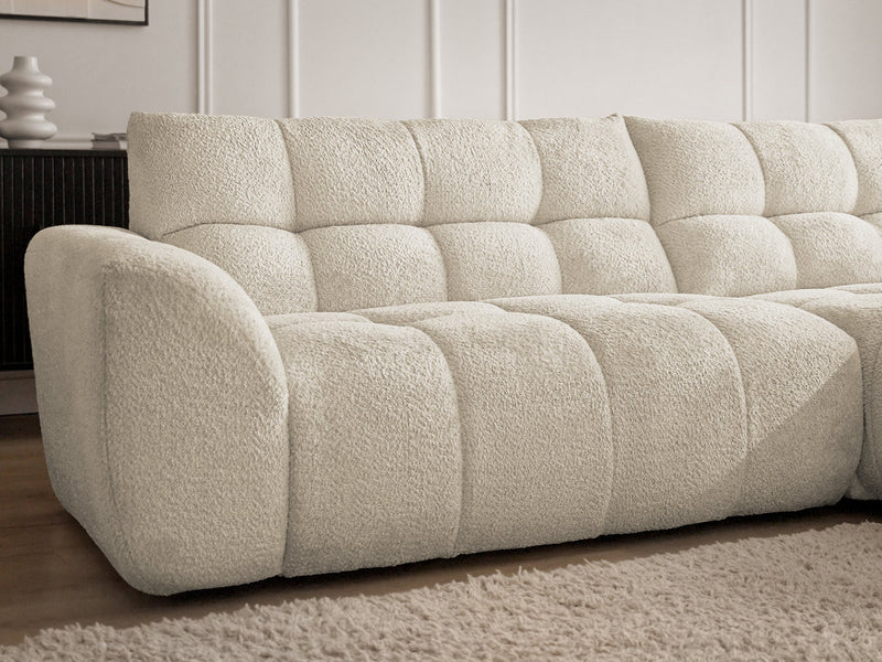 Jaya Fixed Corner Sofa Chenille Fabric - Right Angle