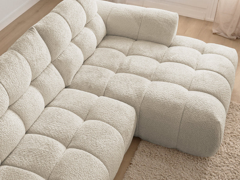 Jaya Fixed Corner Sofa Chenille Fabric - Right Angle