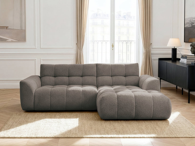 Jaya Fixed Corner Sofa Chenille Fabric - Right Angle