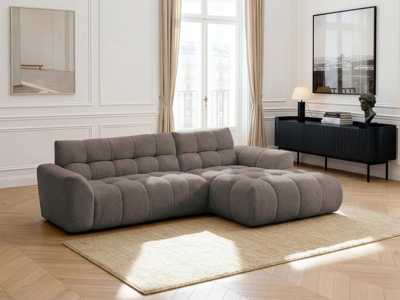 Jaya Fixed Corner Sofa Chenille Fabric - Right Angle