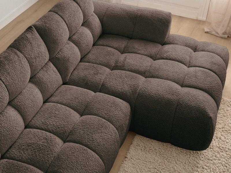 Jaya Fixed Corner Sofa Chenille Fabric - Right Angle