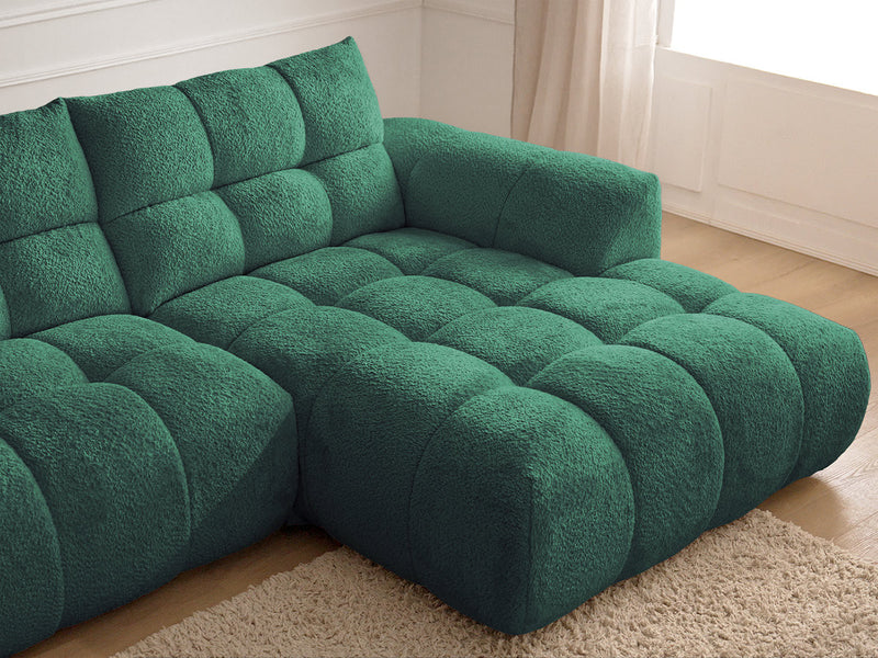 Jaya Fixed Corner Sofa Chenille Fabric - Right Angle