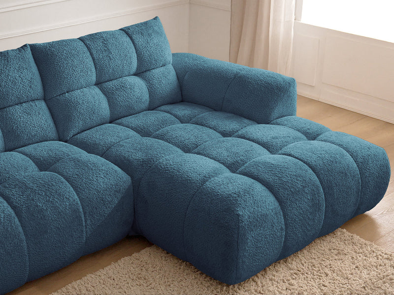 Jaya Fixed Corner Sofa Chenille Fabric - Right Angle