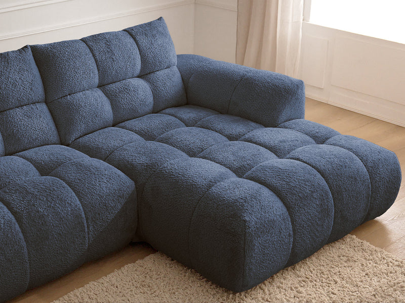 Jaya Fixed Corner Sofa Chenille Fabric - Right Angle