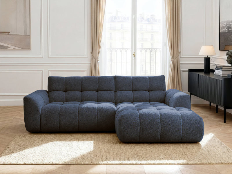 Jaya Fixed Corner Sofa Chenille Fabric - Right Angle