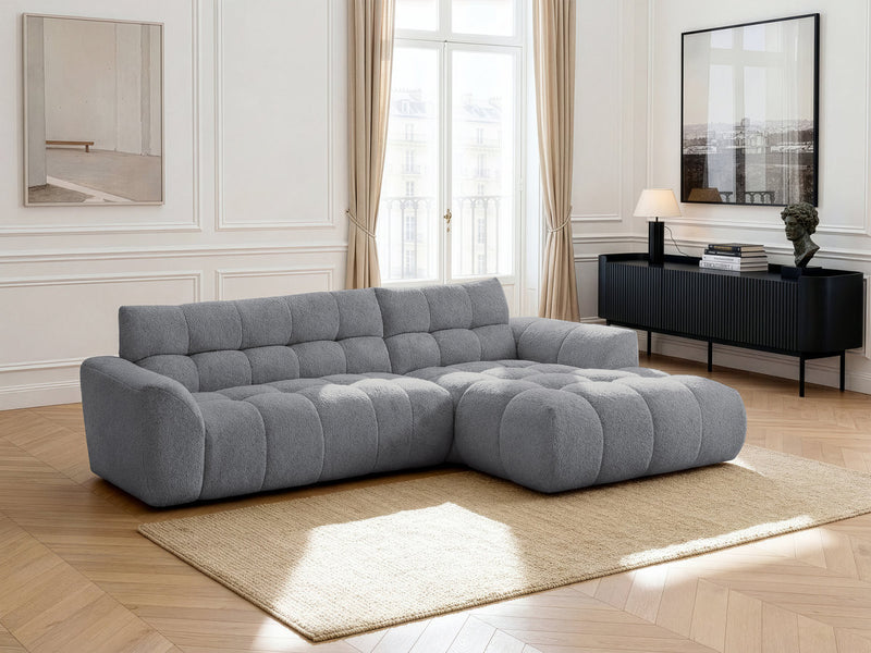 Jaya Fixed Corner Sofa Chenille Fabric - Right Angle