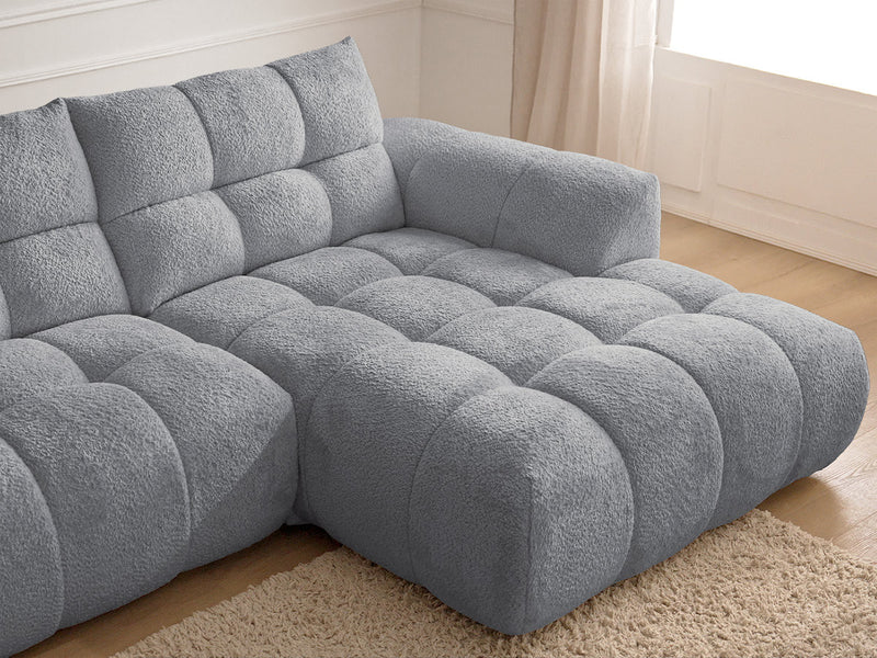 Jaya Fixed Corner Sofa Chenille Fabric - Right Angle