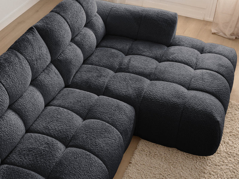 Jaya Fixed Corner Sofa Chenille Fabric - Right Angle