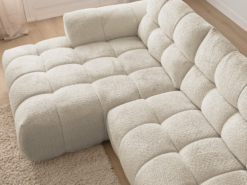 Canapé D'Angle Fixe Jaya Tissu Chenille - Angle Gauche