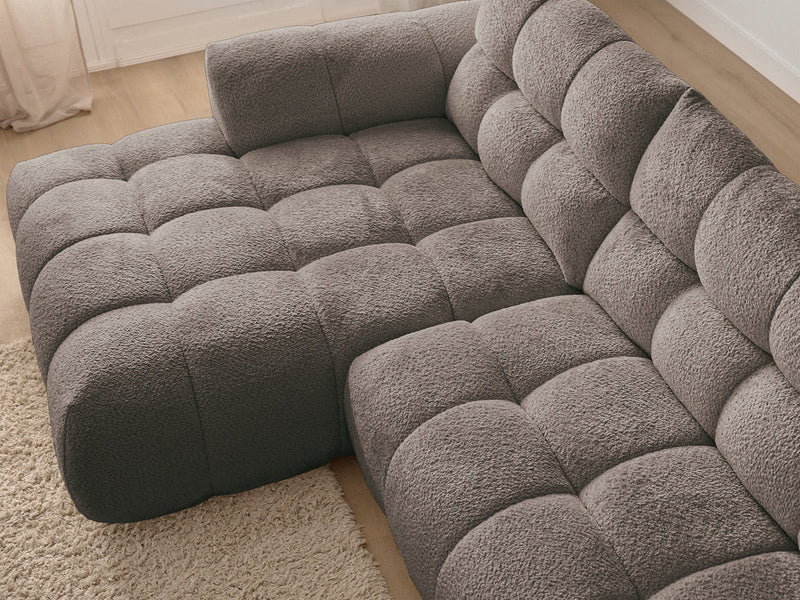 Canapé D'Angle Fixe Jaya Tissu Chenille - Angle Gauche