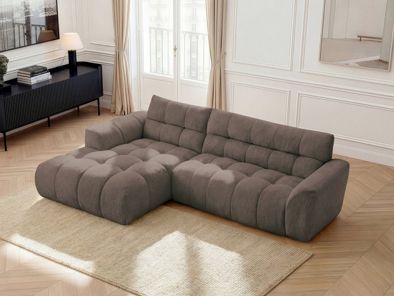 Canapé D'Angle Fixe Jaya Tissu Chenille - Angle Gauche