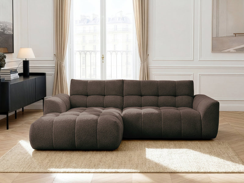 Canapé D'Angle Fixe Jaya Tissu Chenille - Angle Gauche