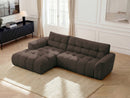 Canapé D'Angle Fixe Jaya Tissu Chenille - Angle Gauche