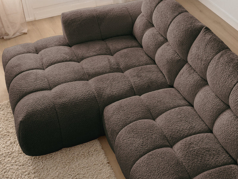 Canapé D'Angle Fixe Jaya Tissu Chenille - Angle Gauche