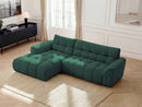 Canapé D'Angle Fixe Jaya Tissu Chenille - Angle Gauche
