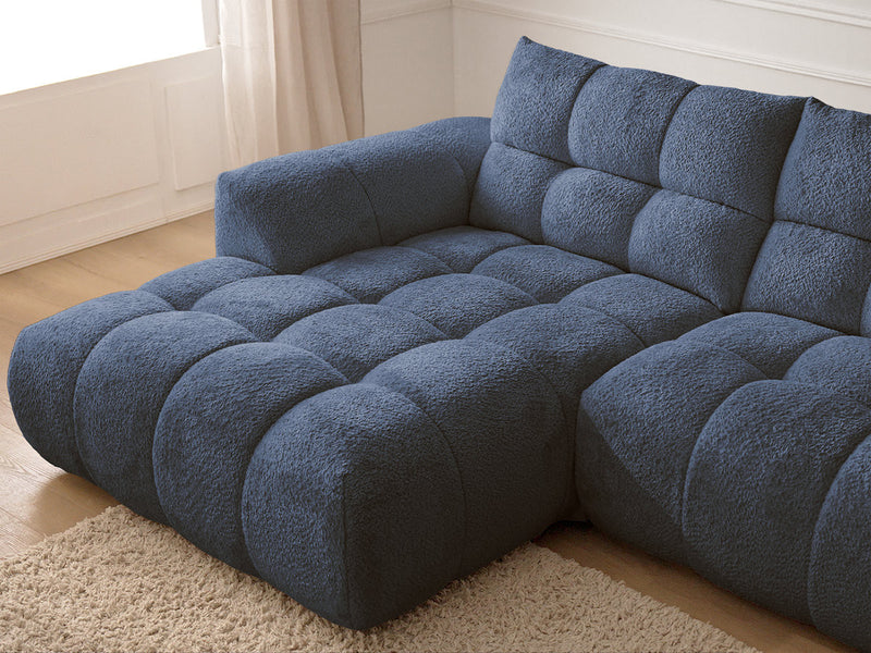 Canapé D'Angle Fixe Jaya Tissu Chenille - Angle Gauche