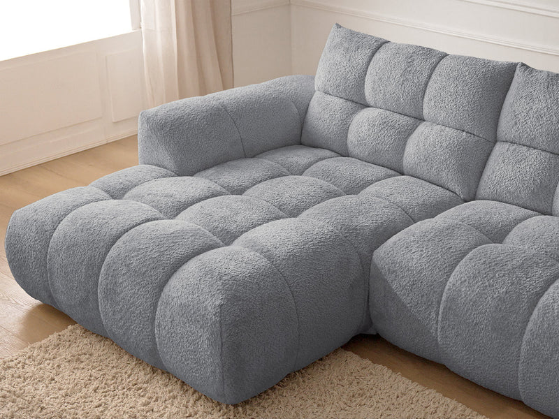 Canapé D'Angle Fixe Jaya Tissu Chenille - Angle Gauche