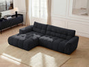 Canapé D'Angle Fixe Jaya Tissu Chenille - Angle Gauche