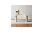 Constance - Set - With Beige Oval Concrete-Effect Dining Table + 4 Pia Chairs