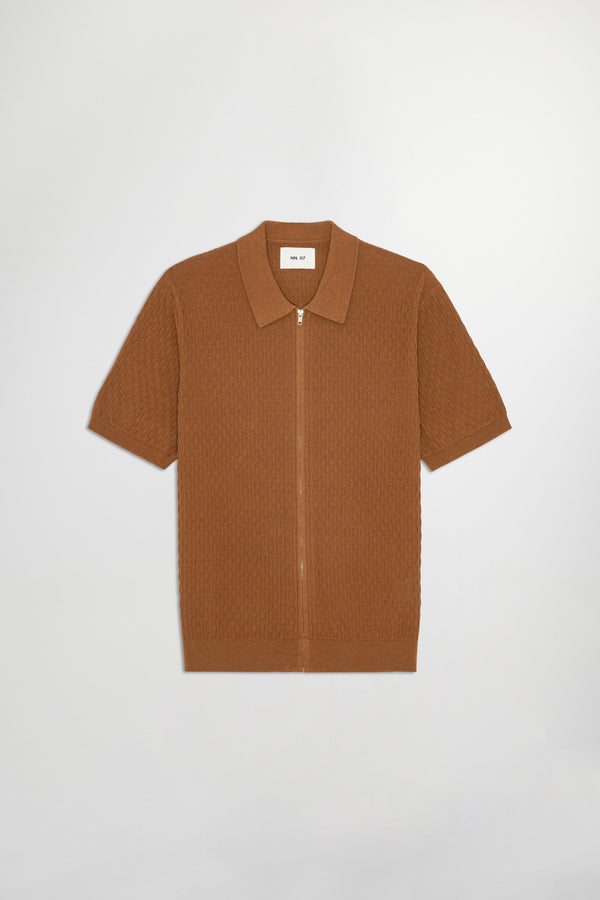 Maglia Gustav Full Zip - Cinnamon