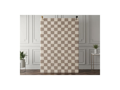 Tapis Poils Longs - Damian - Motifs Damier