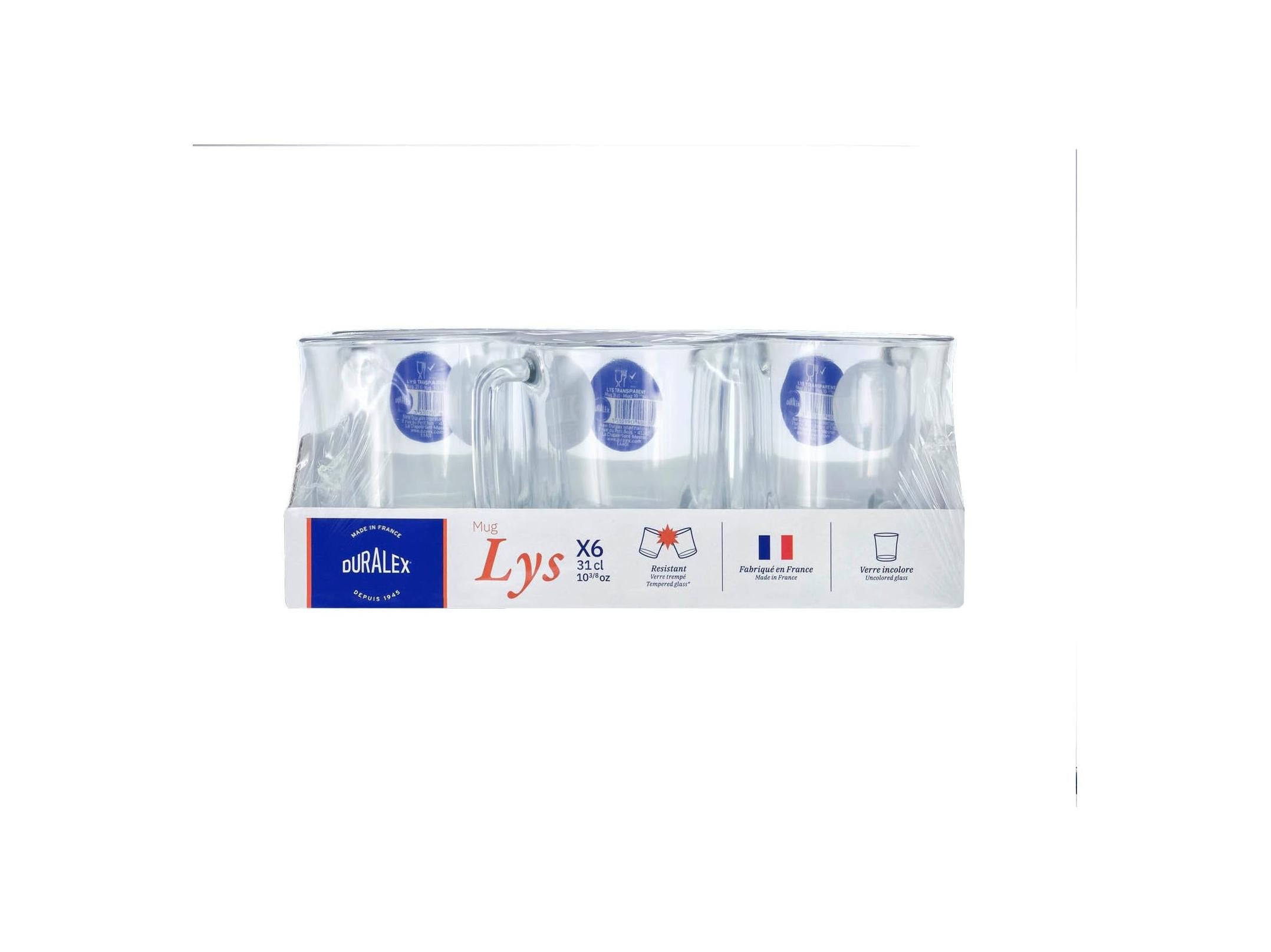Pack De 6 Mugs Lys - Transparent - 31Cl