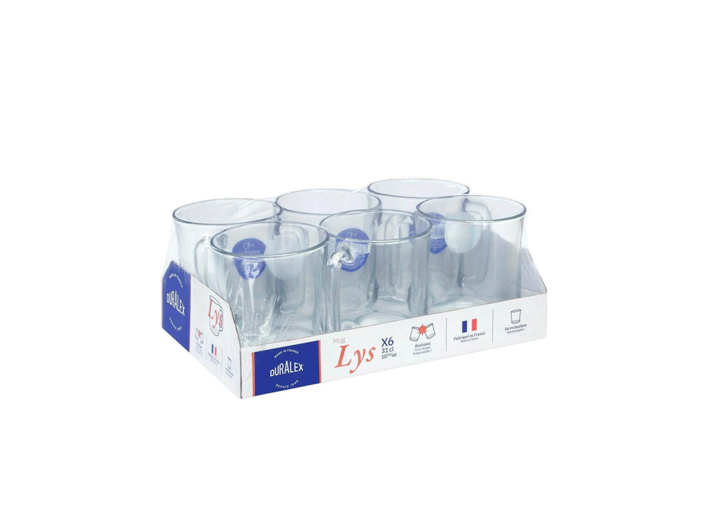 Pack De 6 Mugs Lys - Transparent - 31Cl