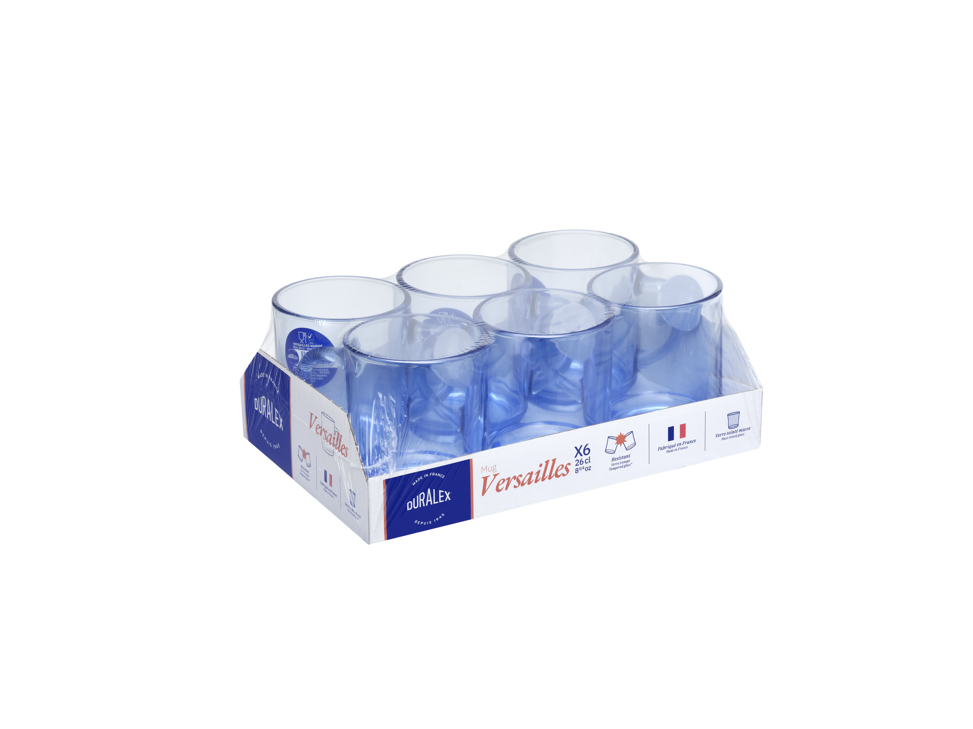 Pack De 6 Mugs Versailles - Marine - 26Cl