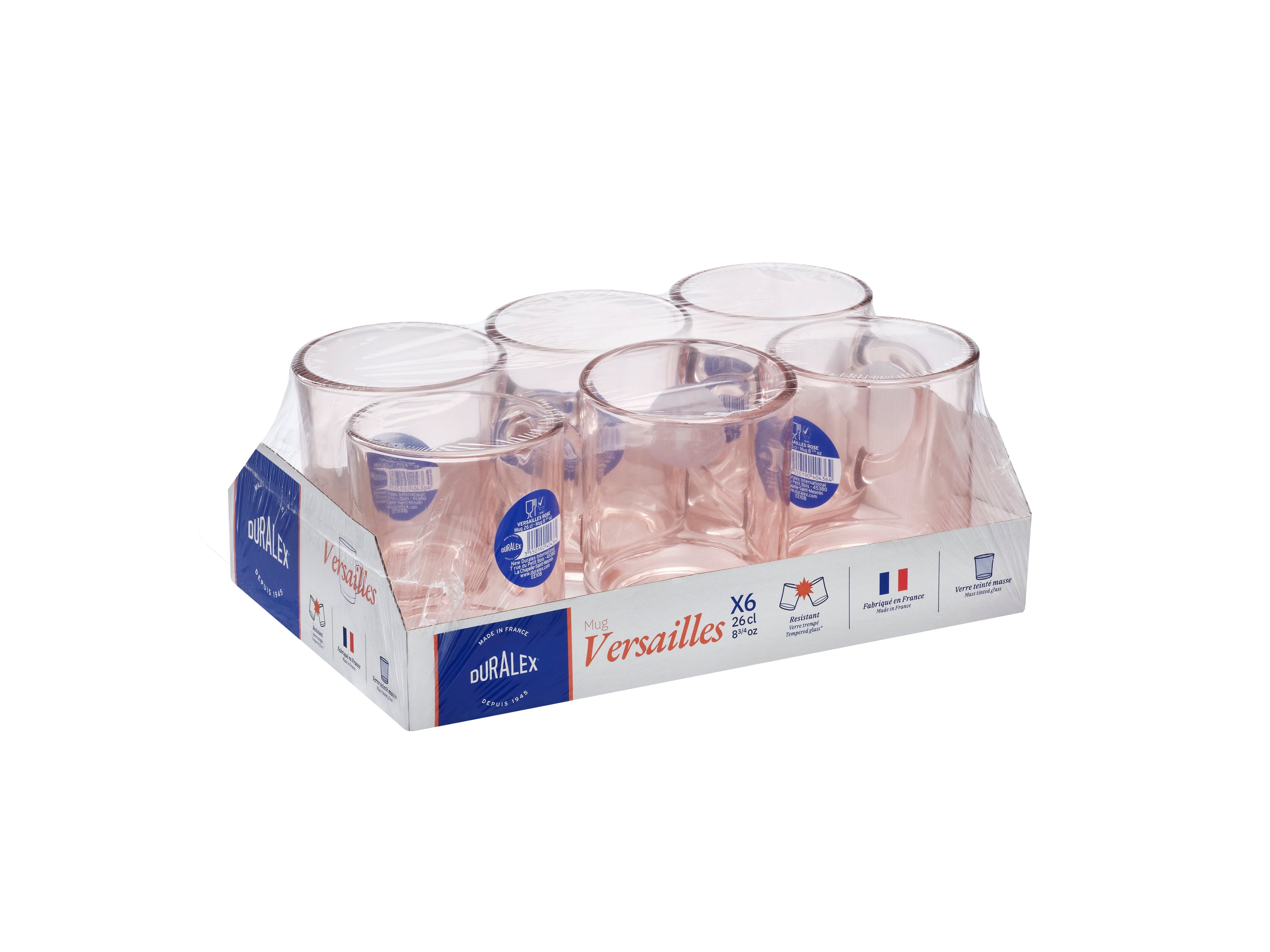 Pack De 6 Mugs Versailles - Rose - 26Cl
