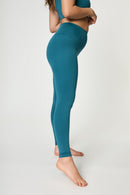 Girlfriend Collective - Leggings flotantes de cintura alta - Ixia larga y oscura