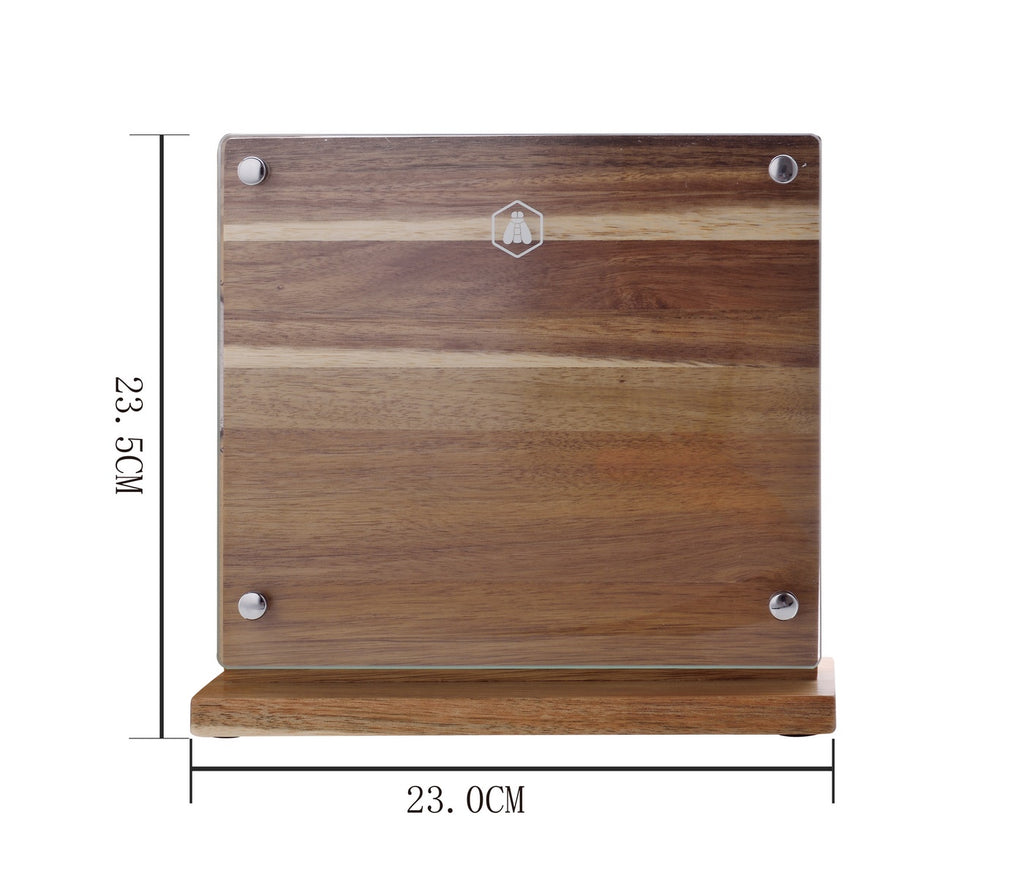Bloc Repose Couteau Aimanté En Bois D’Accacia 25Cm