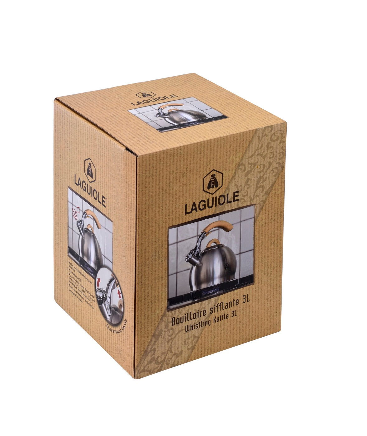 Bouilloire Sifflante 3 L - Manche En Bois - Pour Tous Types De Feux