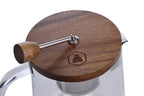Théière Avec Couvercle En Bois Et Infuseur Amovible 1L