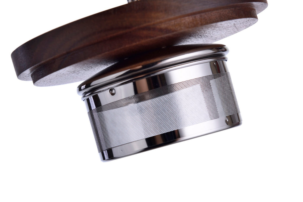 Théière Avec Couvercle En Bois Et Infuseur Amovible 1L