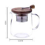 Théière Avec Couvercle En Bois Et Infuseur Amovible 1L