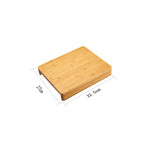 Tabla de Cortar de Bambú con Cajón de Almacenamiento - Acero Inoxidable